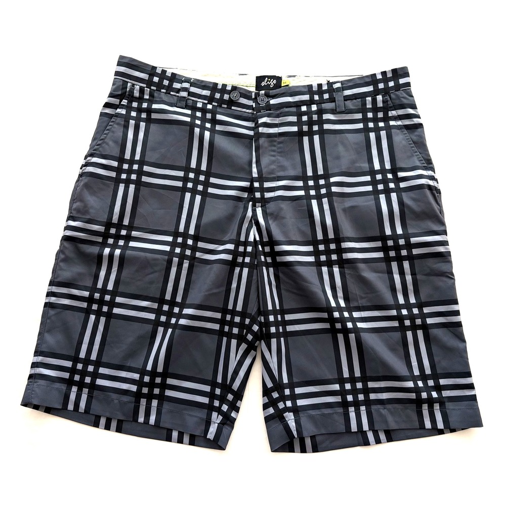 Sligo Golf Shorts Mens 34 Plaid Stretch Performance Lightweight Casual‎ Pocket